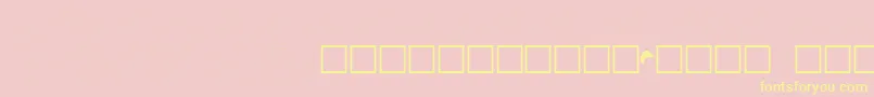 carolchk Font – Yellow Fonts on Pink Background