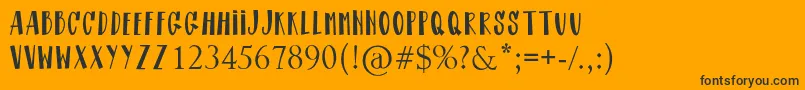 CAROLINE Font – Black Fonts on Orange Background