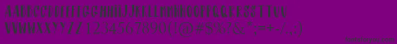 フォントCAROLINE – 紫の背景に黒い文字