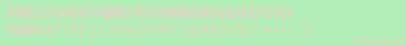 CAROLINE Font – Pink Fonts on Green Background