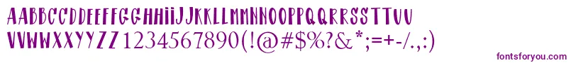 CAROLINE Font – Purple Fonts on White Background