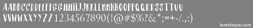 CAROLINE Font – White Fonts on Gray Background