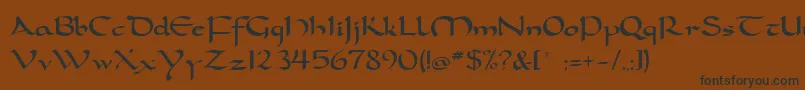 carolingia Font – Black Fonts on Brown Background