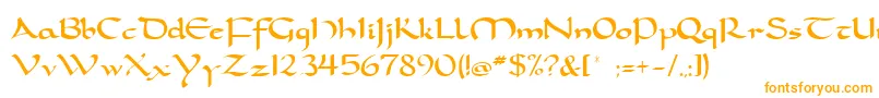 carolingia-Schriftart – Orangefarbene Schriften
