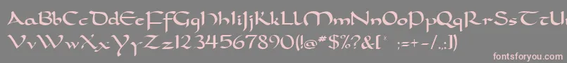 carolingia Font – Pink Fonts on Gray Background