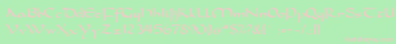 carolingia Font – Pink Fonts on Green Background