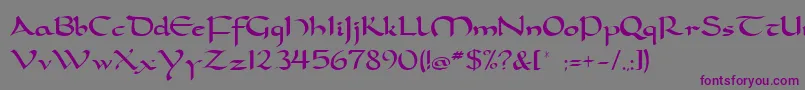 carolingia Font – Purple Fonts on Gray Background