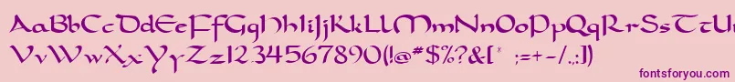 carolingia Font – Purple Fonts on Pink Background