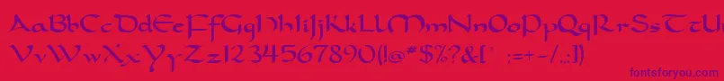 carolingia Font – Purple Fonts on Red Background