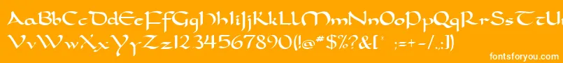 carolingia Font – White Fonts on Orange Background