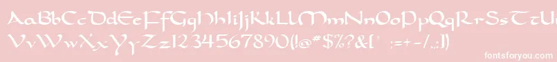 carolingia Font – White Fonts on Pink Background