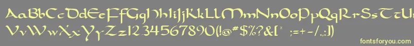 carolingia Font – Yellow Fonts on Gray Background