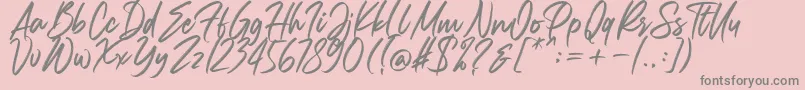 フォントCarolissa – ピンクの背景に灰色の文字