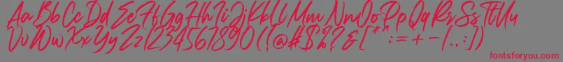 Carolissa Font – Red Fonts on Gray Background