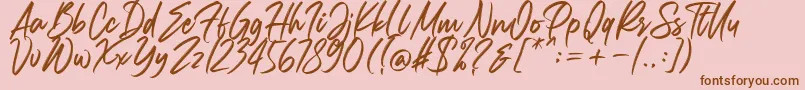 Carolissa Font – Brown Fonts on Pink Background