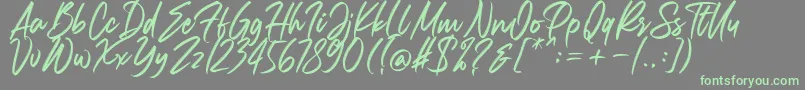 Carolissa Font – Green Fonts on Gray Background