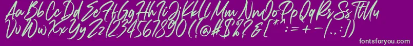 Carolissa Font – Green Fonts on Purple Background