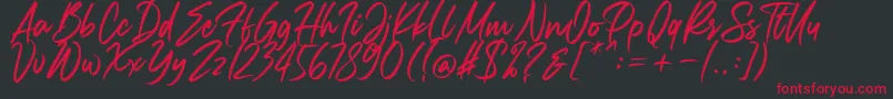 Carolissa Font – Red Fonts on Black Background