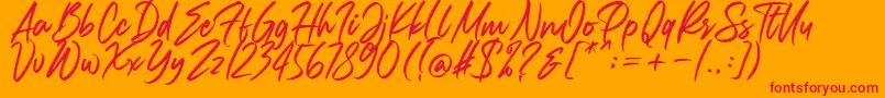 Carolissa Font – Red Fonts on Orange Background