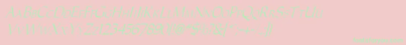 carolusi Font – Green Fonts on Pink Background