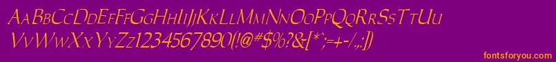 carolusi Font – Orange Fonts on Purple Background