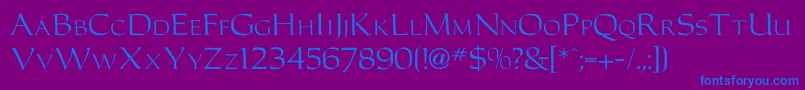 carolusr Font – Blue Fonts on Purple Background