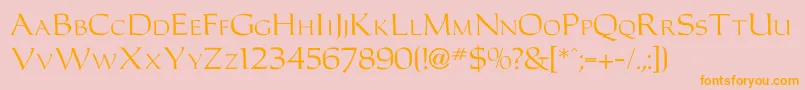 carolusr Font – Orange Fonts on Pink Background