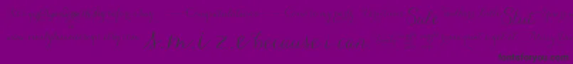 Carolyna   Words Font – Black Fonts on Purple Background