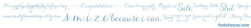 Carolyna   Words-Schriftart – Blaue Schriften