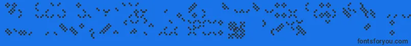 Шрифт Portabletubealia – чёрные шрифты на синем фоне