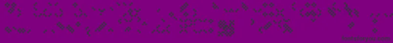 Portabletubealia-Schriftart – Schwarze Schriften auf violettem Hintergrund