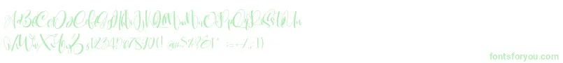 CarolynePersonalUse Font – Green Fonts on White Background