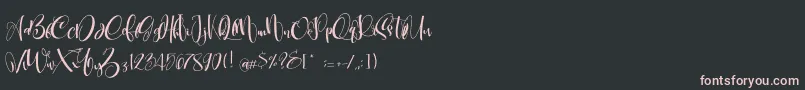 CarolynePersonalUse Font – Pink Fonts on Black Background