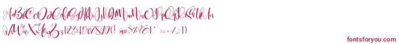 CarolynePersonalUse Font – Red Fonts on White Background