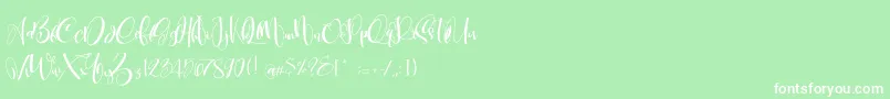 CarolynePersonalUse Font – White Fonts on Green Background