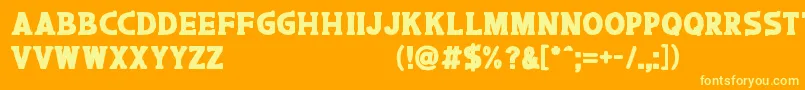 Caroos Font – Yellow Fonts on Orange Background