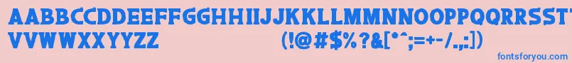 Caroos Font – Blue Fonts on Pink Background
