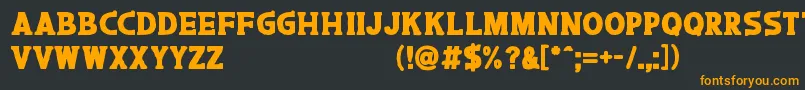 Caroos Font – Orange Fonts on Black Background