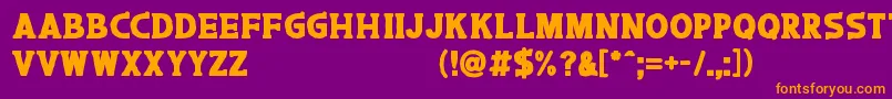 Шрифт Caroos – оранжевые шрифты на фиолетовом фоне