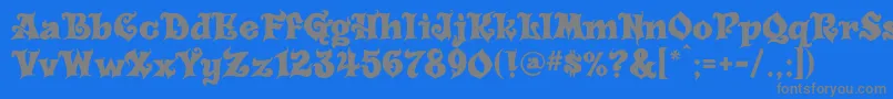 Weitere Informationen zur Carousel-Schriftart Carousel-Schriftart – Graue Schriften auf blauem Hintergrund