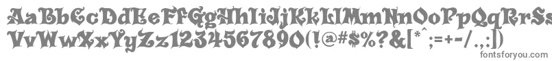 フォントCarousel – 白い背景に灰色の文字