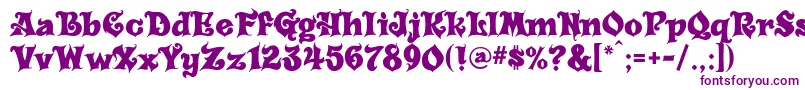 Carousel Font – Purple Fonts on White Background