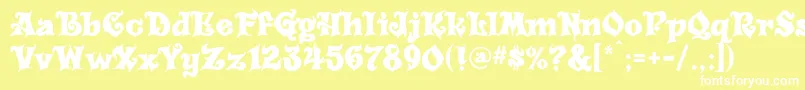 Carousel Font – White Fonts on Yellow Background