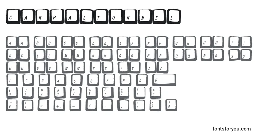 CarpalTunnel (122874)-fontti – aakkoset, numerot, erikoismerkit