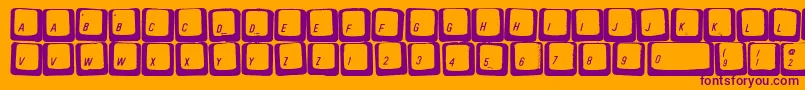 CarpalTunnel Font – Purple Fonts on Orange Background