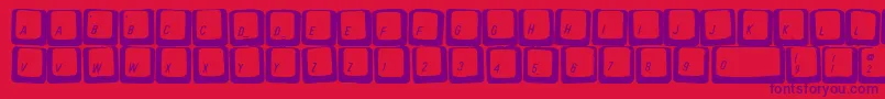 CarpalTunnel Font – Purple Fonts on Red Background