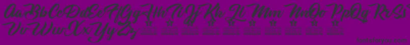 Carpenters Personal Use-Schriftart – Schwarze Schriften auf violettem Hintergrund