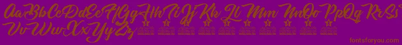 Carpenters Personal Use Font – Brown Fonts on Purple Background