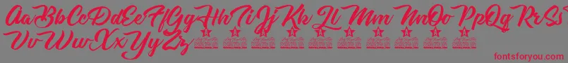 Carpenters Personal Use Font – Red Fonts on Gray Background