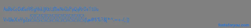 フォントCarraosh Demo – 灰色の背景に青い文字